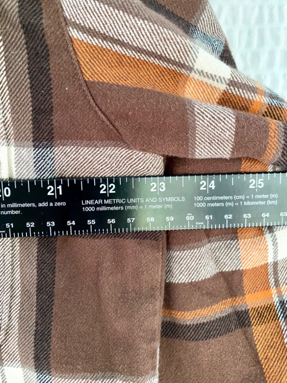 Womens Brixton Bowery Seal Brown Plaid Cropped Flannel Shirt Jacket Sz L - Picture 6 of 6